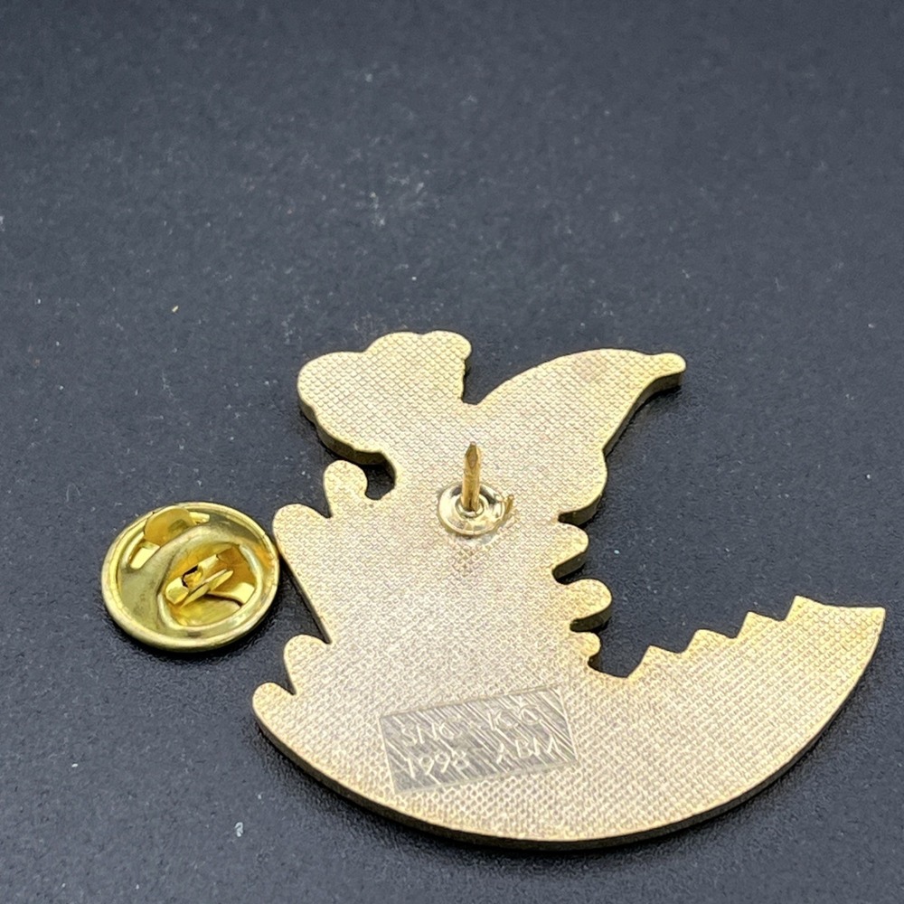 Pin Up Blonde‎ Woman Riding Dolphin Waves Lapel Hat Pin - Picture 3 of 3